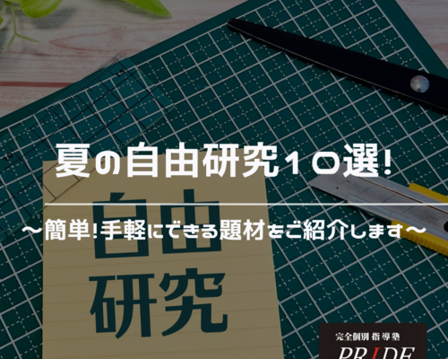 夏休み　自由研究　簡単　手軽